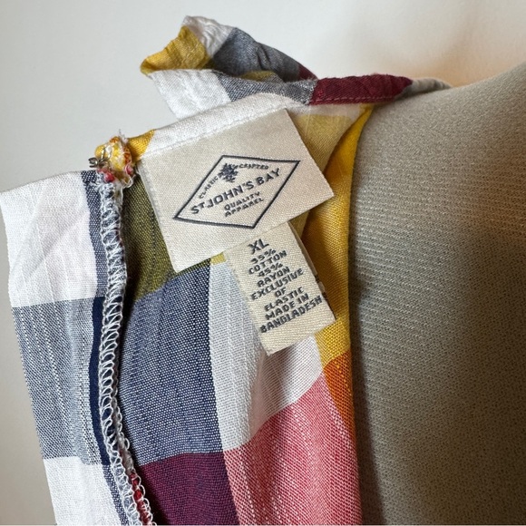 Multicolor Plaid Sleeveless Dress - Picture 4 of 4